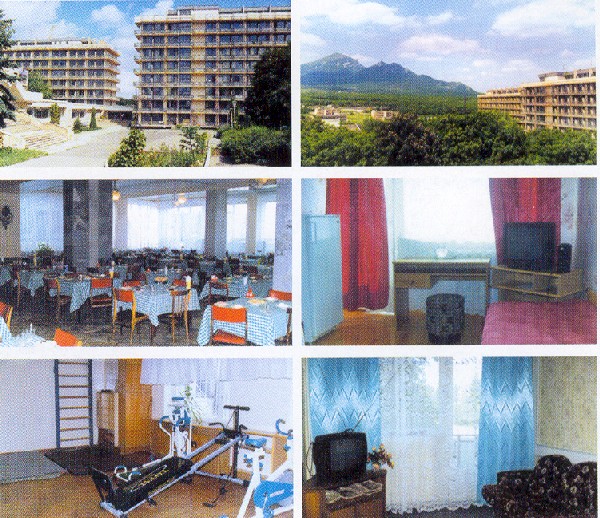 Здания санатория Лесная Поляна,
 столовая, 1-местный номер, тренажерный зал, люкс